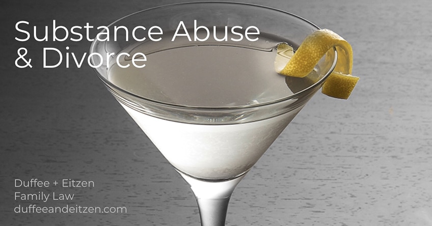 Substance abuse and divorce, on www.duffeeandeitzen.com blog