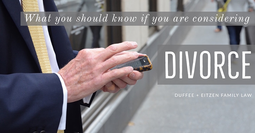 what you should know if you are considering divorce, on www.duffeeandeitzen.com blog