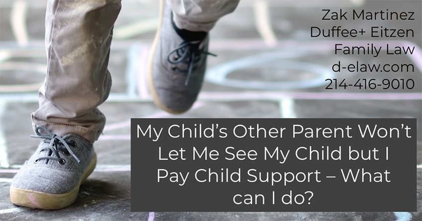 Child support issues, addressed on the Duffee + Eitzen Blog d-elaw.com
